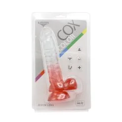 Kiotos Cox Color - Gekleurde Dildo 04 - 22,5 X 4 Cm - Transparant/Rood -Sex Toys winkel Kiotos Cox Color Gekleurde Dildo 04 225 x 4 cm TransparantRood 8