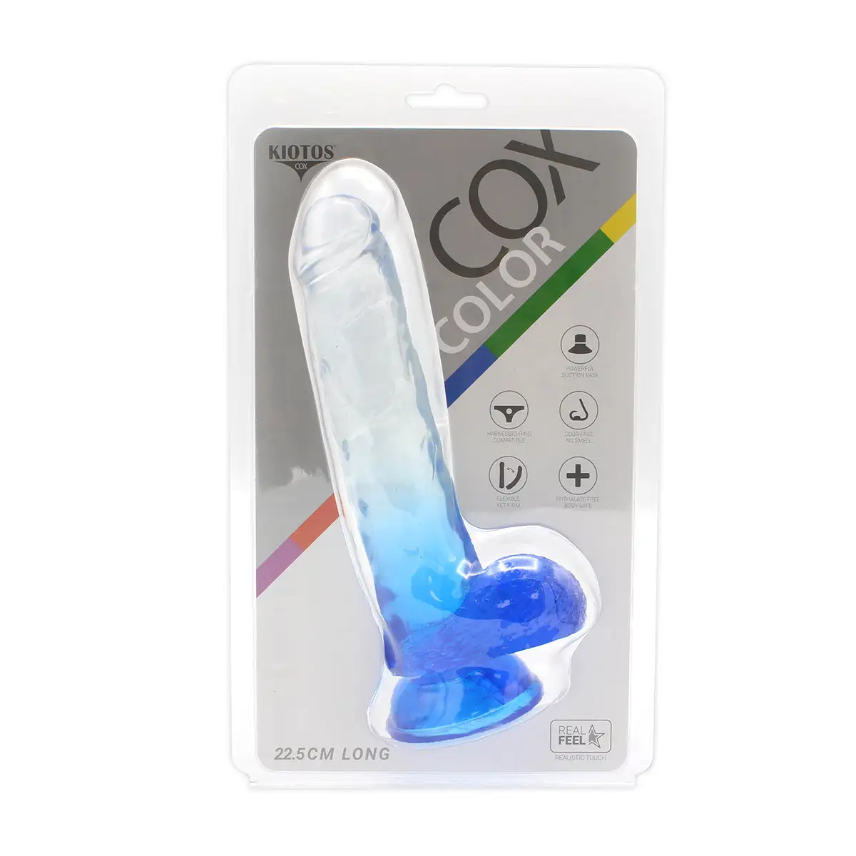 Kiotos Cox Color - Gekleurde Dildo 06 - 22,5 X 4,2 Cm -Transparant/Blauw 8 Kiotos Cox Color - Gekleurde Dildo 06 - 22,5 X 4,2 Cm -Transparant/Blauw - Afbeelding 8