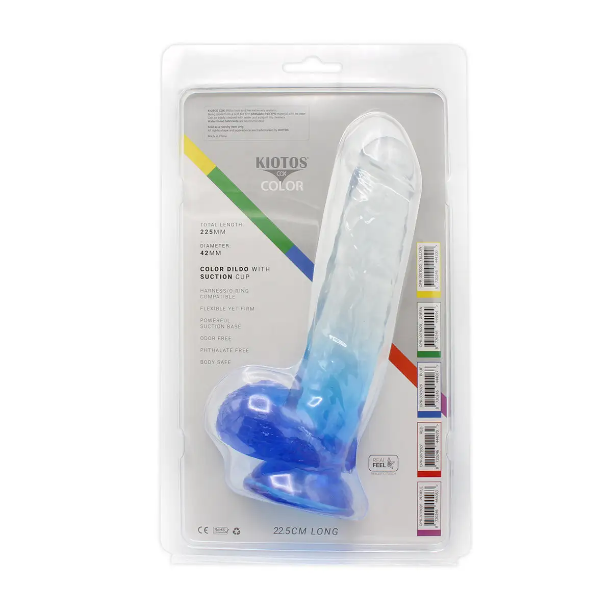 Kiotos Cox Color - Gekleurde Dildo 06 - 22,5 X 4,2 Cm -Transparant/Blauw 9 Kiotos Cox Color - Gekleurde Dildo 06 - 22,5 X 4,2 Cm -Transparant/Blauw - Afbeelding 9