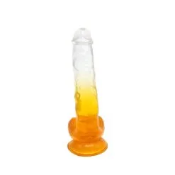 Kiotos Cox Color - Gekleurde Dildo 06 - 22,5 X 4,2 Cm - Transparant/Geel -Sex Toys winkel Kiotos Cox Color Gekleurde Dildo 06 225 x 42 cm TransparantGeel 5
