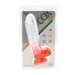 Kiotos Cox Color - Gekleurde Dildo 06 - 22,5 X 4,2 Cm - Transparant/Rood -Sex Toys winkel Kiotos Cox Color Gekleurde Dildo 06 225 x 42 cm TransparantRood 8