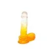 Kiotos Cox Color - Gekleurde Dildo 07 - 18 X 4 Cm - Transparant/Geel