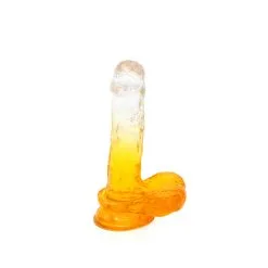 Kiotos Cox Color - Gekleurde Dildo 07 - 18 X 4 Cm - Transparant/Geel