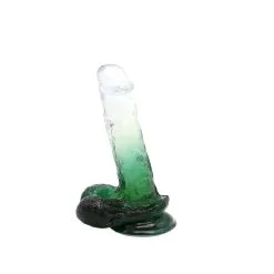 Kiotos Cox Color - Gekleurde Dildo 07 - 18 X 4 Cm - Transparant/Groen -Sex Toys winkel Kiotos Cox Color Gekleurde Dildo 07 18 x 4 cm TransparantGroen 3