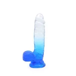 Kiotos Cox Color - Gekleurde Dildo 08 - 18,5 X 4 Cm - Transparant/Blauw -Sex Toys winkel Kiotos Cox Color Gekleurde Dildo 08 185 x 4 cm TransparantBlauw 3