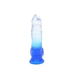 Kiotos Cox Color - Gekleurde Dildo 08 - 18,5 X 4 Cm - Transparant/Blauw -Sex Toys winkel Kiotos Cox Color Gekleurde Dildo 08 185 x 4 cm TransparantBlauw 5