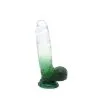 Kiotos Cox Color - Gekleurde Dildo 08 - 18,5 X 4 Cm - Transparant/Groen
