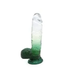 Kiotos Cox Color - Gekleurde Dildo 08 - 18,5 X 4 Cm - Transparant/Groen -Sex Toys winkel Kiotos Cox Color Gekleurde Dildo 08 185 x 4 cm TransparantGroen 3