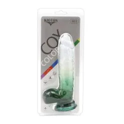 Kiotos Cox Color - Gekleurde Dildo 08 - 18,5 X 4 Cm - Transparant/Groen -Sex Toys winkel Kiotos Cox Color Gekleurde Dildo 08 185 x 4 cm TransparantGroen 8