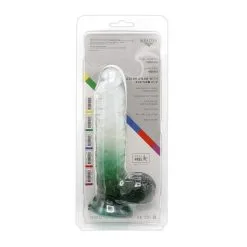 Kiotos Cox Color - Gekleurde Dildo 08 - 18,5 X 4 Cm - Transparant/Groen -Sex Toys winkel Kiotos Cox Color Gekleurde Dildo 08 185 x 4 cm TransparantGroen 9