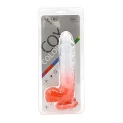 Kiotos Cox Color - Gekleurde Dildo 08 - 18,5 X 4 Cm - Transparant/Rood -Sex Toys winkel Kiotos Cox Color Gekleurde Dildo 08 185 x 4 cm TransparantRood 8