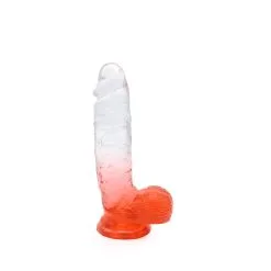 Kiotos Cox Color - Gekleurde Dildo 09 - 21,5 X 4,3 Cm - Transparant/Rood