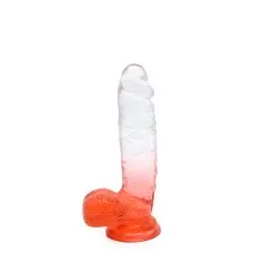 Kiotos Cox Color - Gekleurde Dildo 09 - 21,5 X 4,3 Cm - Transparant/Rood -Sex Toys winkel Kiotos Cox Color Gekleurde Dildo 09 215 x 43 cm TransparantRood 3