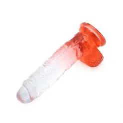 Kiotos Cox Color - Gekleurde Dildo 09 - 21,5 X 4,3 Cm - Transparant/Rood -Sex Toys winkel Kiotos Cox Color Gekleurde Dildo 09 215 x 43 cm TransparantRood 6