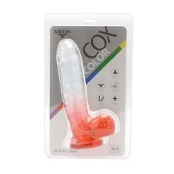 Kiotos Cox Color - Gekleurde Dildo 09 - 21,5 X 4,3 Cm - Transparant/Rood -Sex Toys winkel Kiotos Cox Color Gekleurde Dildo 09 215 x 43 cm TransparantRood 8
