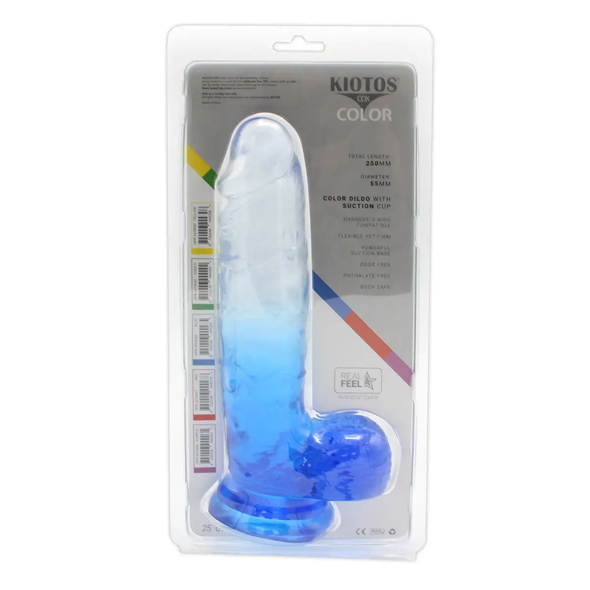 Kiotos Cox Color - Gekleurde Dildo 10 - 25 X 5,5 Cm - Transparant/Blauw 9 Kiotos Cox Color - Gekleurde Dildo 10 - 25 X 5,5 Cm - Transparant/Blauw - Afbeelding 9