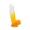 Kiotos Cox Color - Gekleurde Dildo 10 - 25 X 5,5 Cm - Transparant/Geel
