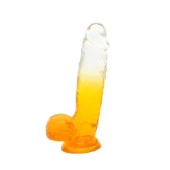 Kiotos Cox Color - Gekleurde Dildo 10 - 25 X 5,5 Cm - Transparant/Geel -Sex Toys winkel Kiotos Cox Color Gekleurde Dildo 10 25 x 55 cm TransparantGeel 3