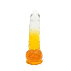 Kiotos Cox Color - Gekleurde Dildo 10 - 25 X 5,5 Cm - Transparant/Geel -Sex Toys winkel Kiotos Cox Color Gekleurde Dildo 10 25 x 55 cm TransparantGeel 4