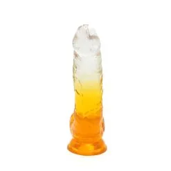 Kiotos Cox Color - Gekleurde Dildo 10 - 25 X 5,5 Cm - Transparant/Geel -Sex Toys winkel Kiotos Cox Color Gekleurde Dildo 10 25 x 55 cm TransparantGeel 5