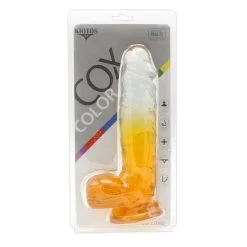 Kiotos Cox Color - Gekleurde Dildo 10 - 25 X 5,5 Cm - Transparant/Geel -Sex Toys winkel Kiotos Cox Color Gekleurde Dildo 10 25 x 55 cm TransparantGeel 8