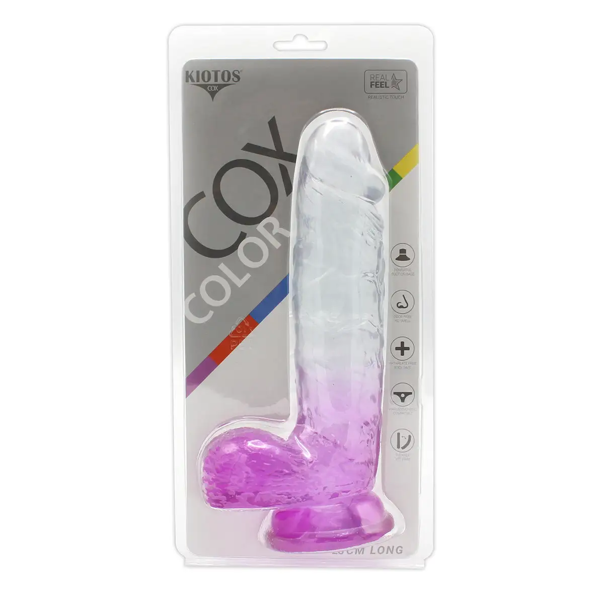 Kiotos Cox Color - Gekleurde Dildo 10 - 25 X 5,5 Cm - Transparant/Paars 8 Kiotos Cox Color - Gekleurde Dildo 10 - 25 X 5,5 Cm - Transparant/Paars - Afbeelding 8