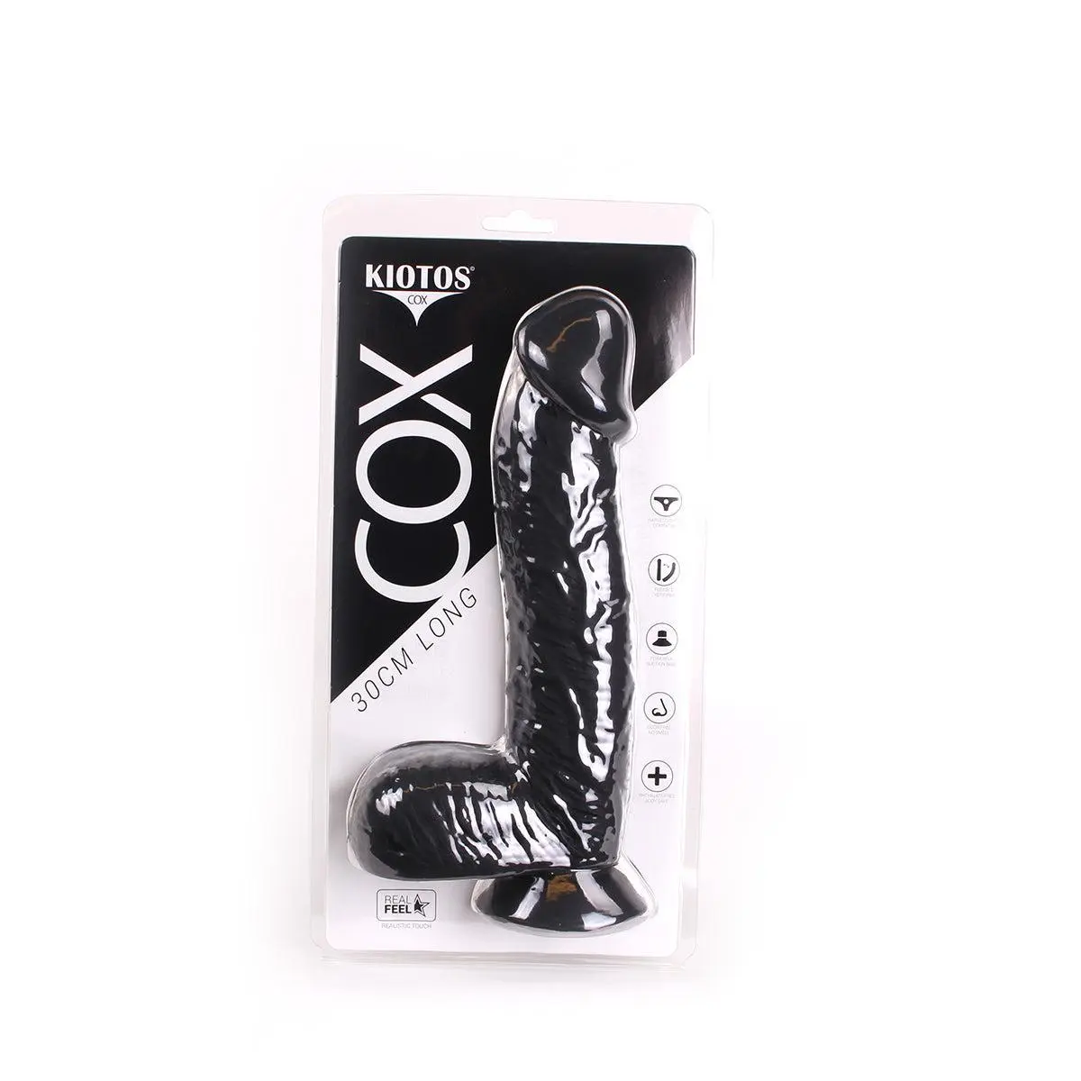 Kiotos Cox - Dildo 30 X 5,5 Cm - Zwart 2 Kiotos Cox - Dildo 30 X 5,5 Cm - Zwart - Afbeelding 2