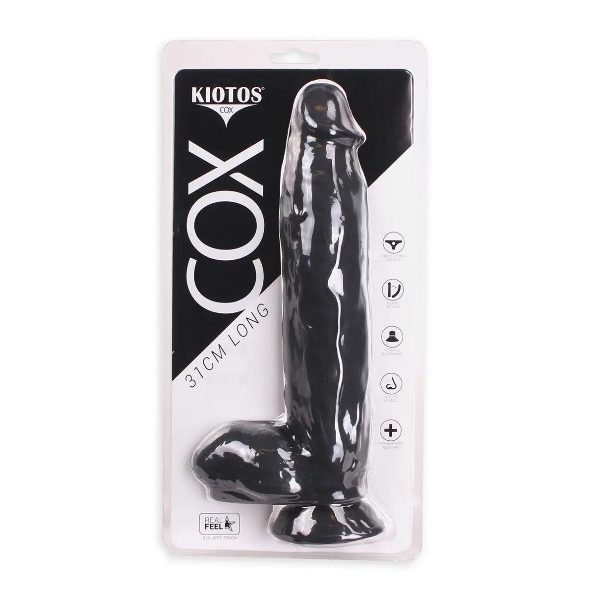 Kiotos Cox - Dildo 31 X 6 Cm - Zwart 5 Kiotos Cox - Dildo 31 X 6 Cm - Zwart - Afbeelding 5