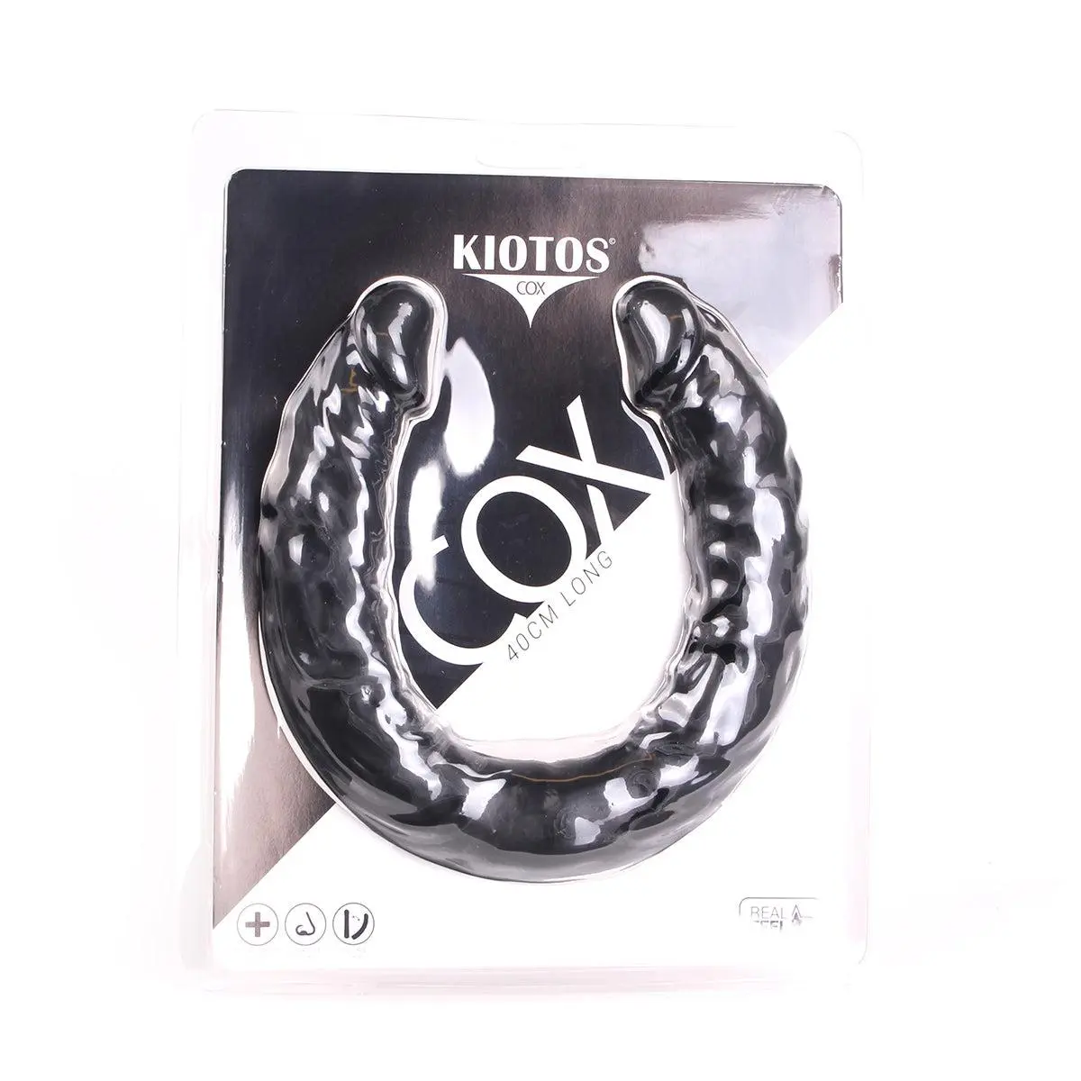 Kiotos Cox - Dubbele Dildo 40 X 3.6/3.8 Cm - Zwart 3 Kiotos Cox - Dubbele Dildo 40 X 3.6/3.8 Cm - Zwart - Afbeelding 3