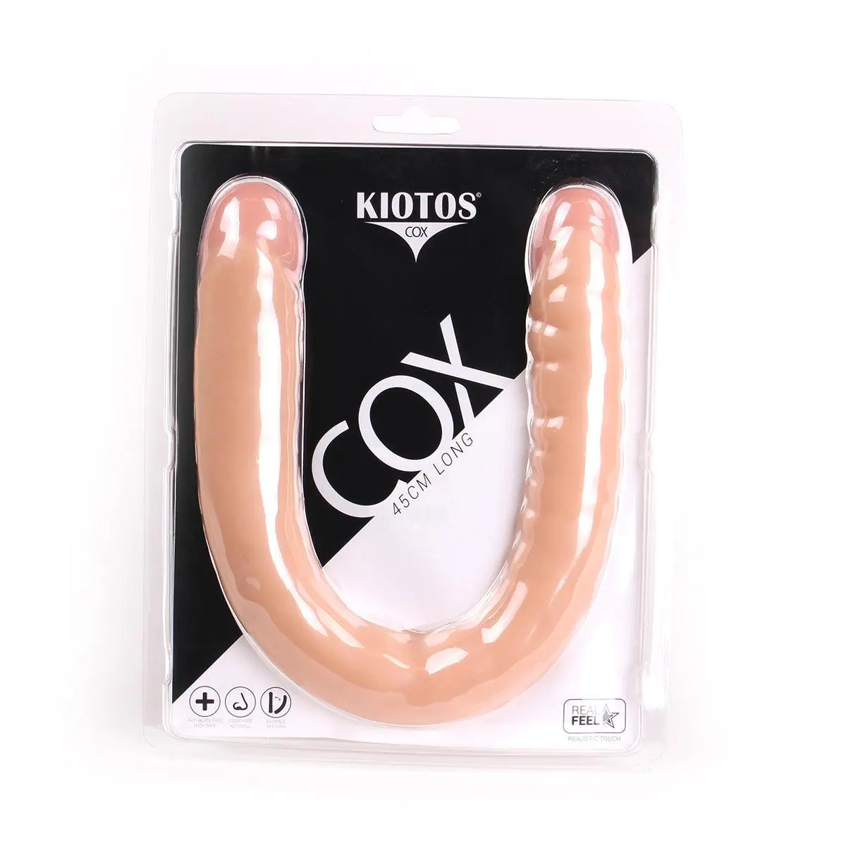 Kiotos Cox - Dubbele Dildo 45 X 4,5/4,8 Cm - Lichte Huidskleur 3 Kiotos Cox - Dubbele Dildo 45 X 4,5/4,8 Cm - Lichte Huidskleur - Afbeelding 3