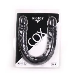 Kiotos Cox - Dubbele Dildo 45 X 4,5/4,8 Cm - Zwart 7 Kiotos Cox - Dubbele Dildo 45 X 4,5/4,8 Cm - Zwart -Sex Toys winkel Kiotos Cox Dubbele Dildo 45 x 4548 cm Zwart 3