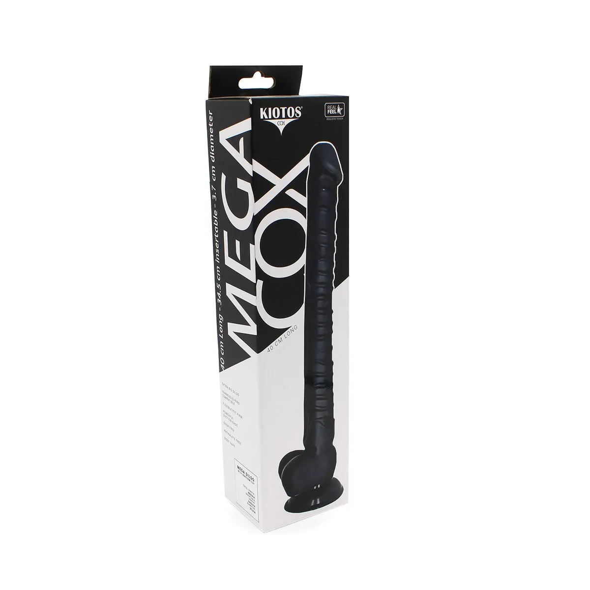 Kiotos Cox - Mega Dildo XXL 40 X 3.7 Cm - Zwart 9 Kiotos Cox - Mega Dildo XXL 40 X 3.7 Cm - Zwart - Afbeelding 9