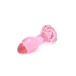 Kiotos Glass - Glazen Buttplug Met Roos - Roze -Sex Toys winkel Kiotos Glass Glazen Buttplug met Roos roze 4