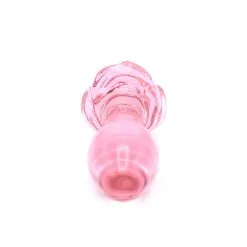 Kiotos Glass - Glazen Buttplug Met Roos - Roze -Sex Toys winkel Kiotos Glass Glazen Buttplug met Roos roze 5