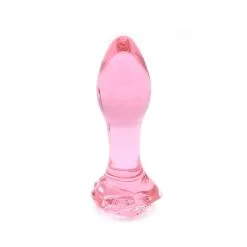 Kiotos Glass - Glazen Buttplug Met Roos - Roze -Sex Toys winkel Kiotos Glass Glazen Buttplug met Roos roze 7