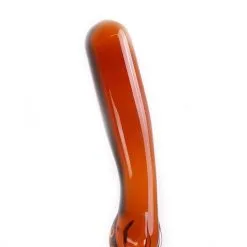 Kiotos Glass - Glazen Dildo Curves - Blauw/amber -Sex Toys winkel Kiotos Glass Glazen Dildo Curves Blauwamber 4