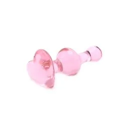 Kiotos Glass - Roze Buttplug Van Glas Met Hartje -Sex Toys winkel Kiotos Glass Roze Buttplug van Glas met Hartje 6