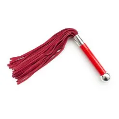 Kiotos Leather - Flogger Met Acryl Handvat - Rood