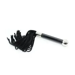 Kiotos Leather - Flogger Met Acryl Handvat - Zwart 7 Kiotos Leather - Flogger Met Acryl Handvat - Zwart -Sex Toys winkel Kiotos Leather Flogger met acryl handvat zwart 3