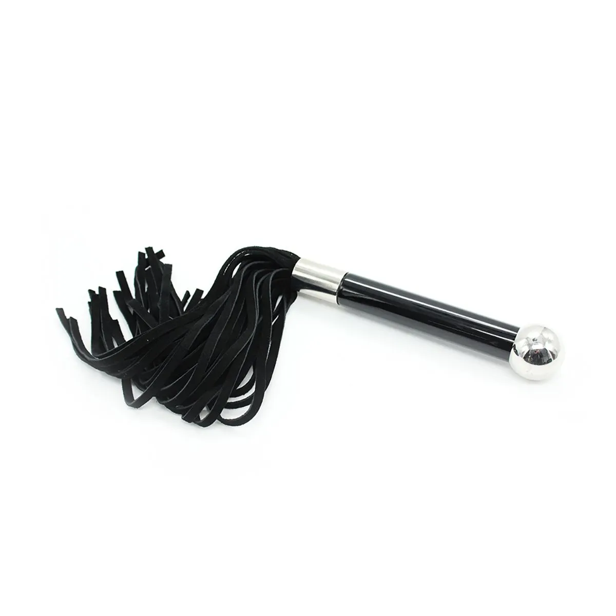 Kiotos Leather - Flogger Met Acryl Handvat - Zwart 3 Kiotos Leather - Flogger Met Acryl Handvat - Zwart - Afbeelding 3