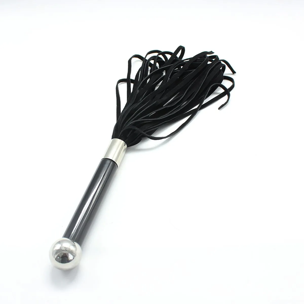 Kiotos Leather - Flogger Met Acryl Handvat - Zwart 4 Kiotos Leather - Flogger Met Acryl Handvat - Zwart - Afbeelding 4