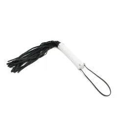 Kiotos Leather - Leren Flogger Met WitLeren Handvat