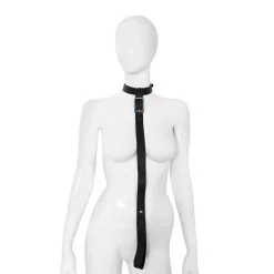 Kiotos Leather - Leren Halsband Met Leiband Rainbow