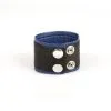 Kiotos Leather - Polsband Leer - Blauw/Zwart