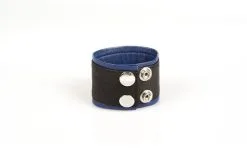 Kiotos Leather - Polsband Leer - Blauw/Zwart
