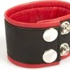 Kiotos Leather - Polsband Leer - Rood/Zwart