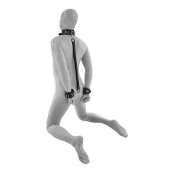 Kiotos Leather - Spreidstang Met Handboeien En Collar Leer - Zwart -Sex Toys winkel Kiotos Leather Spreidstang Met Handboeien en Collar Leer Zwart 3