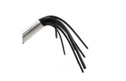 Kiotos Leather - Zweep Van Rubber Met RVS Handvat - Zwart -Sex Toys winkel Kiotos Leather Zweep van Rubber met RVS Handvat zwart 4
