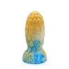 Kiotos Monstar - Buttplug ALIEN EGG 7 - 17.5 X 7.5 Cm - Tie Dye Goud/Blauw