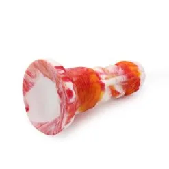 Kiotos Monstar - Dildo Beast 1 - 20.5 X 5.5 Cm - Tie Dye Oranje/Wit/Rood -Sex Toys winkel Kiotos Monstar Dildo Beast 1 20 5 x 5 5 cm tie dye oranjewitrood 4